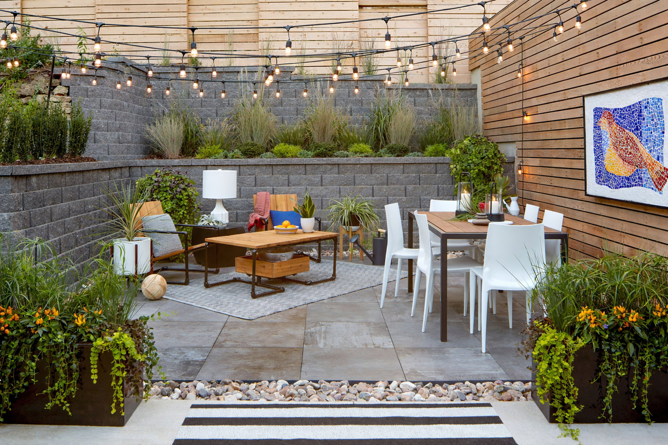 Concrete patio construction